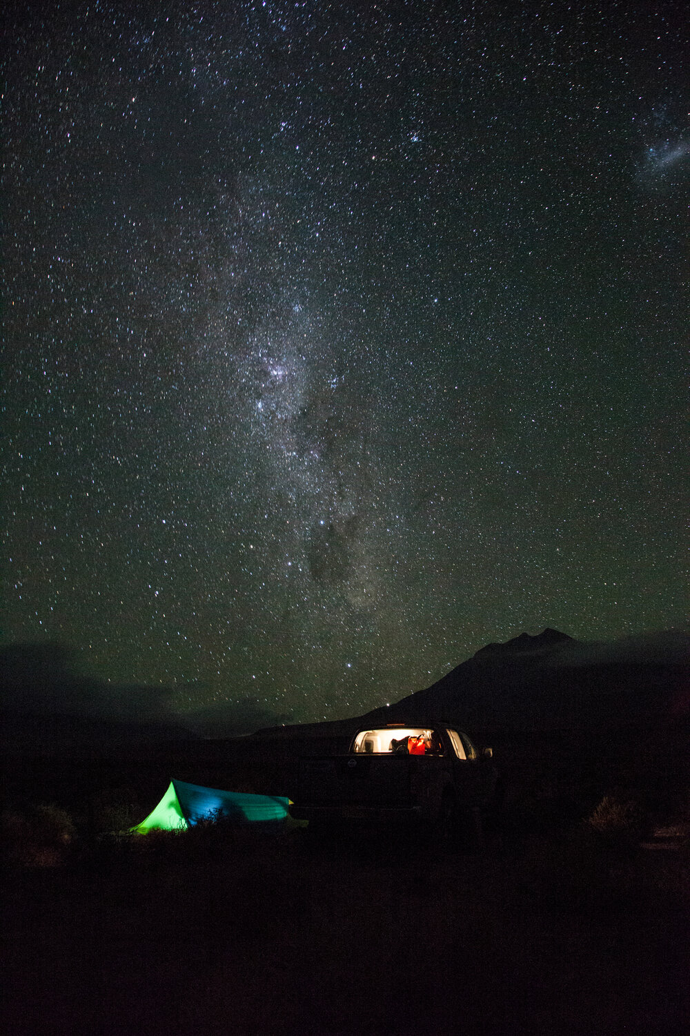 Remote beach camp on the Chilean coast north of Santiago. | Photo: Jonathan & Roseann Hanson