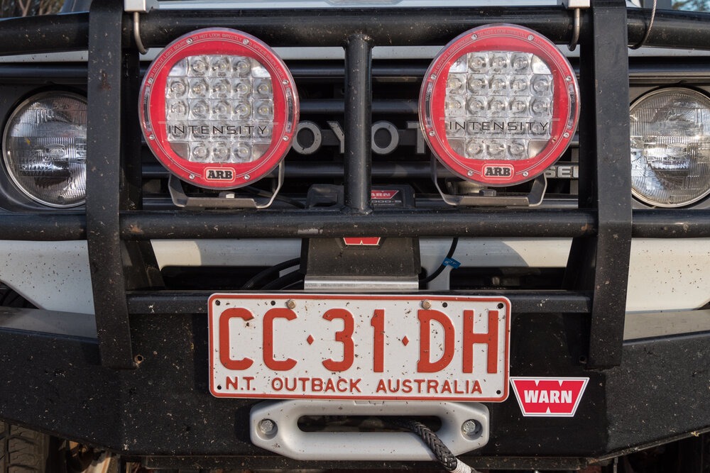  The superb ARB Intensity 21 driving lamps—our most important safety feature, given kangaroos on the roads at night (and despite not wanting to do so, we always ended up driving at least a few times in the dark). | Jonathan Hanson 