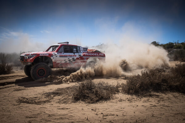 Honda Ridgeline kicking up dust in Baja