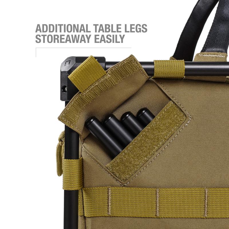 Leg storage pocket on the Field Office cargo bag.