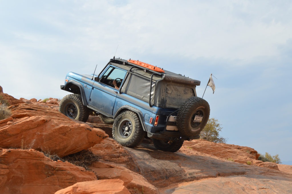 Paul Perry's Bronco in Sand Hollow, Utah.
