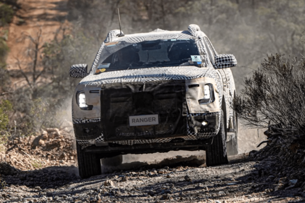 Ford Ranger climbing rocky hill