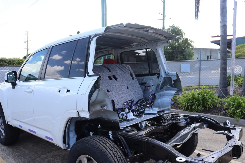 Cut away view of the rear of the 300 Series before enclosing it.