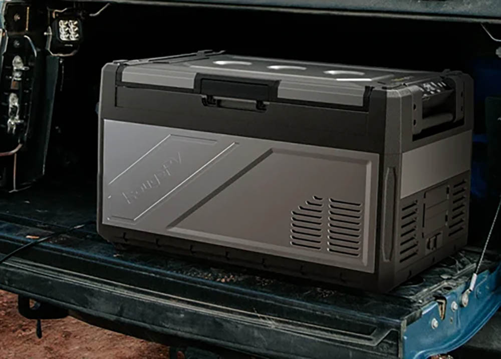BougeRV 41QT 12-Volt Dual-Zone Fridge, portable refrigerator, cooler, powered cooler, 12-volt cooler, 12-volt fridge,
