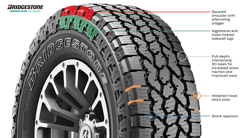 tires, all-terrain tires, luxury SUV tires, snow tires, 4x4 tires, bridgestone tires,