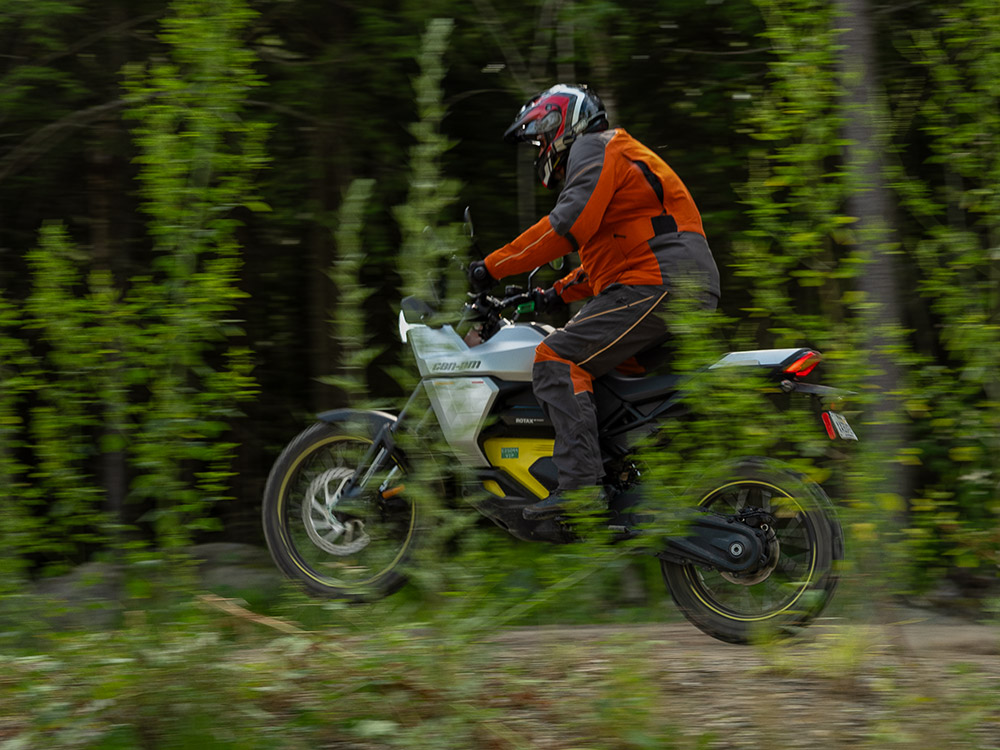 motorcycle, electric motorcycle, ebike, Can-Am, BRP, overlanding motorcycle, adventure motorcycle, EV, charging, range anxiety,
