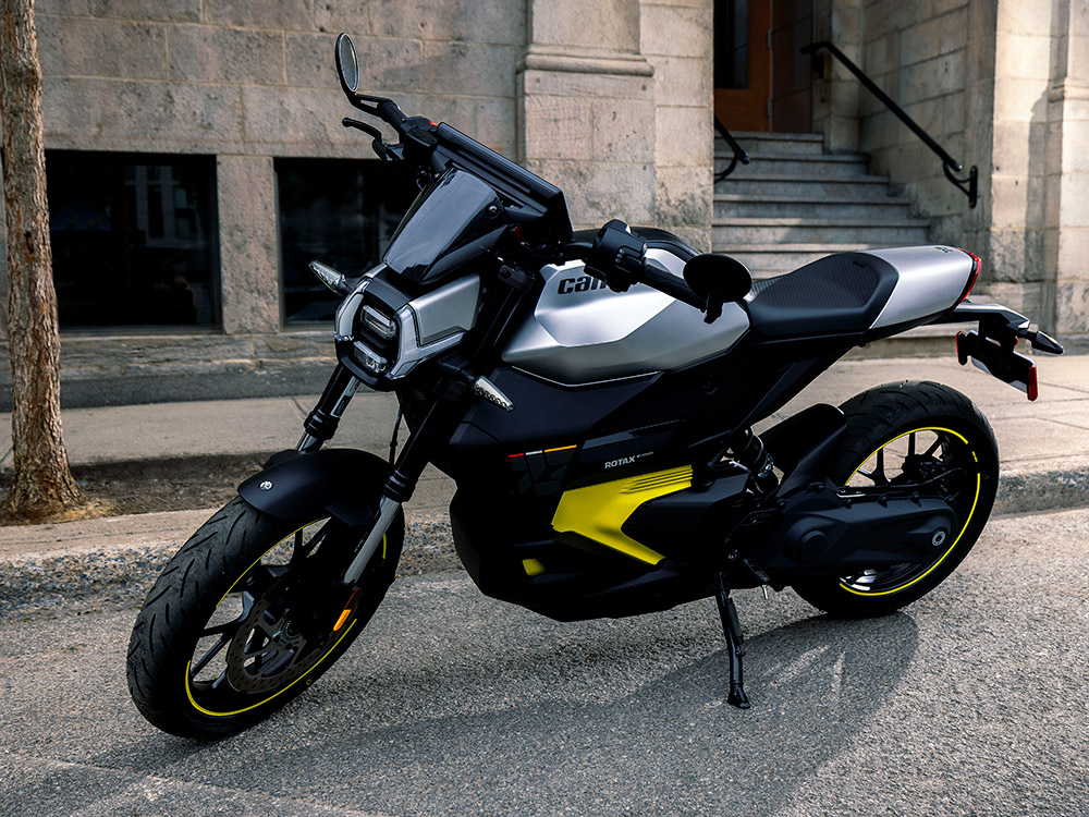 motorcycle, electric motorcycle, ebike, Can-Am, BRP, overlanding motorcycle, adventure motorcycle, EV, charging, range anxiety,
