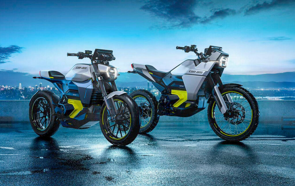 motorcycle, electric motorcycle, ebike, Can-Am, BRP, overlanding motorcycle, adventure motorcycle, EV, charging, range anxiety,